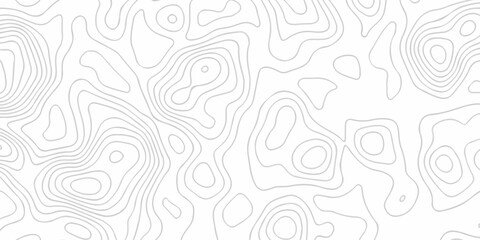 Obraz premium Black and white lines seamless Topographic map patterns, topography line map. Vintage outdoors style. The stylized height of the topographic map contour in lines and contours isolated on transparent.