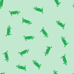 landrace pig breed glyph vector seamless pattern. landrace pig breed thin illustration © sevector