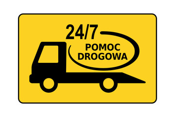 całodobowa pomoc drogowa - ilustracja wektorowa © robert6666