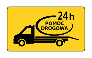 całodobowa pomoc drogowa - ilustracja wektorowa © robert6666