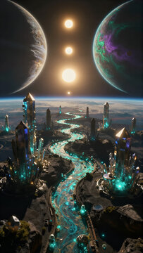 Epochal Celestial Horizon Over Ancient Astral Structures