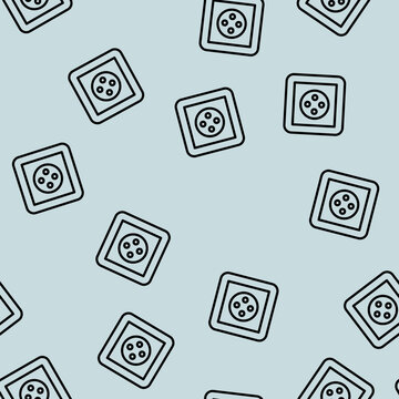 cee 7 5 socket line seamless pattern cee 7 5 socket thin line illustration
