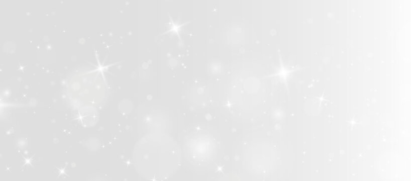 White dust sparkles gently through bright luminous light with smooth floating motion. Fine glowing particles create elegant visual softness. White dust PNG.
