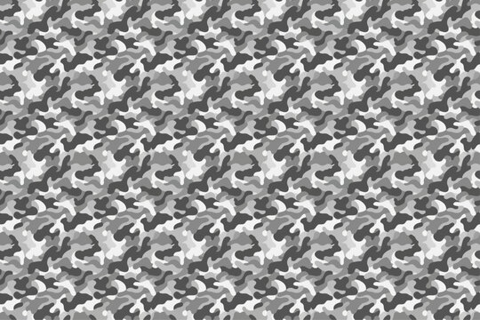 Gray Camouflage Seamless Pattern Vector