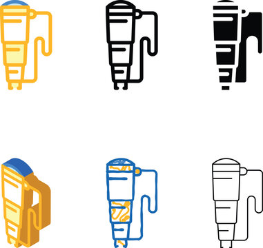 spyglass pirate tool variations color icon vector. spyglass pirate tool sign. isolated symbol illustration