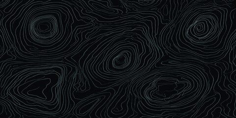 Detailed topographic map contour lines dark texture with topography abstract geography elevation cartography background geometric structure backdrop monochrome cartographic navigation © MOHAMAD