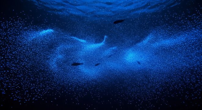 underwater scene with bubbles