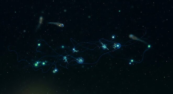 abstract background with particles