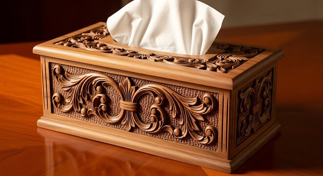 wooden casket with jewelry