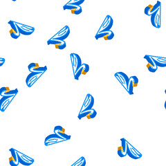 Fototapeta premium swan bird isometric seamless pattern. swan bird sign illustration