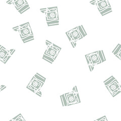 Fototapeta premium flax gluten free glyph vector seamless pattern. flax gluten free signthin illustration