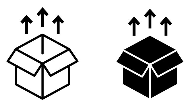 product launch line icon set