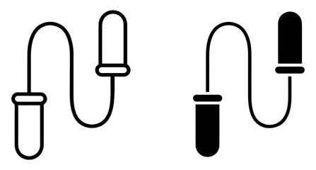 jump rope icon vector set © graphenitix