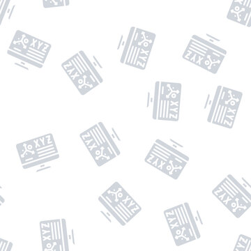 designer vr glyph vector seamless pattern. designer vr signthin illustration