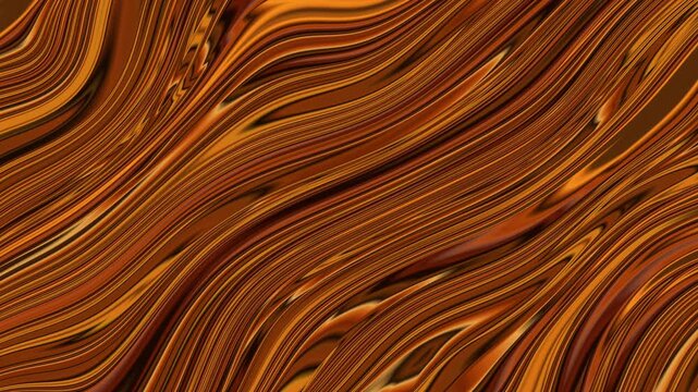 Polished Yellow Gold Alloy Brass Liquid Marbling Current Loop