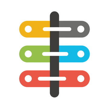 Colorful Server Data Icon with Multiple Levels