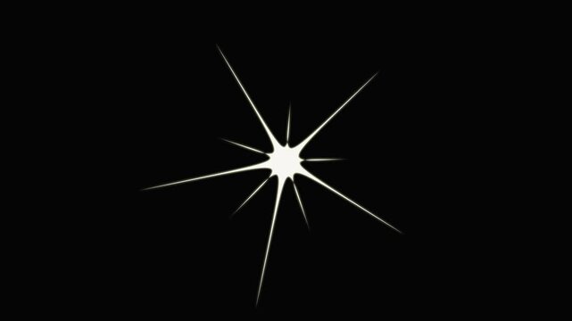 Twinkle star glitter sparkle with glowing fairy light effects, magical sparkle burst, white shining particles, blinking retro animation on black screen background in ultra hd 4k