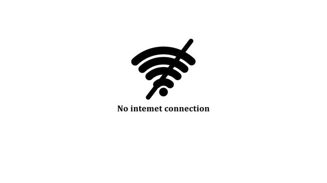 No internet connection icon with text and refresh button on white background Keywords: no, internet, connection, wifi, symbol, icon, offline, disconnected, network, access, error, message, text