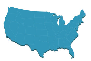 Fototapeta premium map of usa
