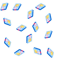 Fototapeta premium calendar of massage isometric seamless pattern. calendar of massage sign illustration