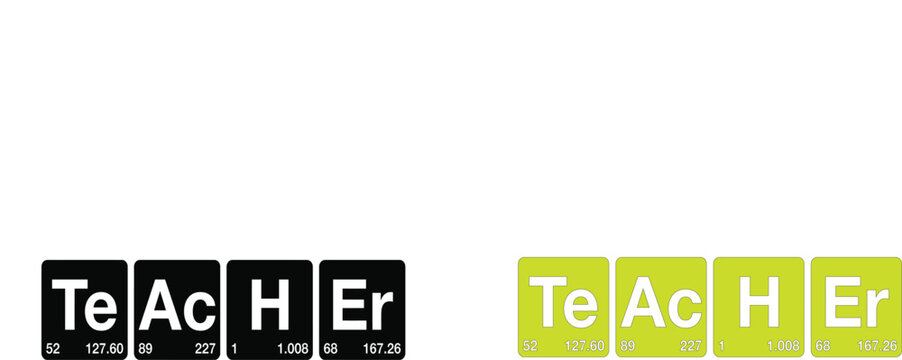 Periodic table teacher wordplay design