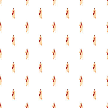 Repeating ancient roman senator in toga creating a seamless cultural illustration