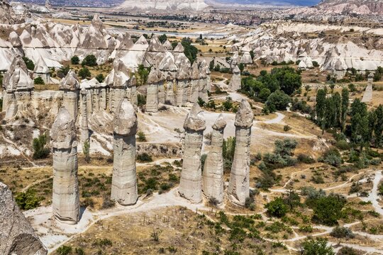 The Love Valley, a popular tourist spot in Cappadocia, Turkiye