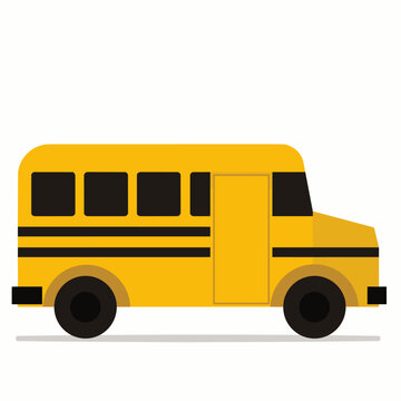 Classic yellow school bus for student transportation