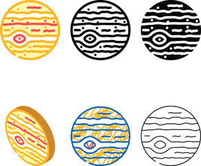 jupiter planet color icon vector. jupiter styles planet sign. isolated symbol illustration © sevector