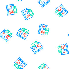 Fototapeta premium calendar payments vector seamless pattern calendar payments sign illustration