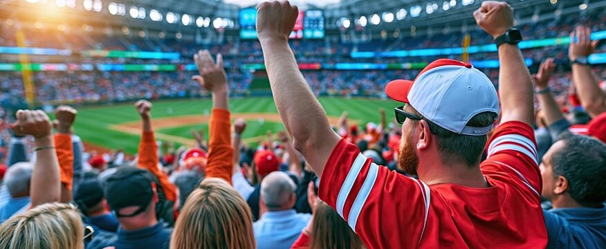A lively indoor baseball stadium buzzing with fans and bright lighting during an exciting game.