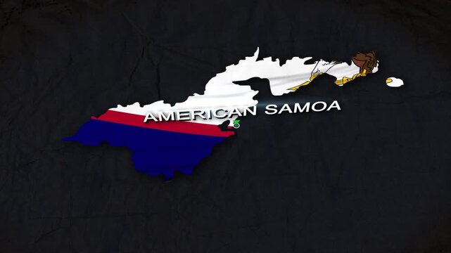 American Samoa Map Animation 4K