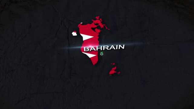 Bahrain Map Animation 4K