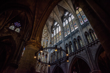 Naklejka premium Interiors of the Metz Cathedral in France