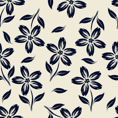 Fototapeta premium textile design,smalls flower leaves abstract pattern allover repeats seamless pastel color ,fabric wrapper print ,spring summer 