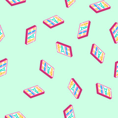Fototapeta premium drafting tools architectural drafter isometric seamless pattern. drafting tools architectural drafter sign illustration