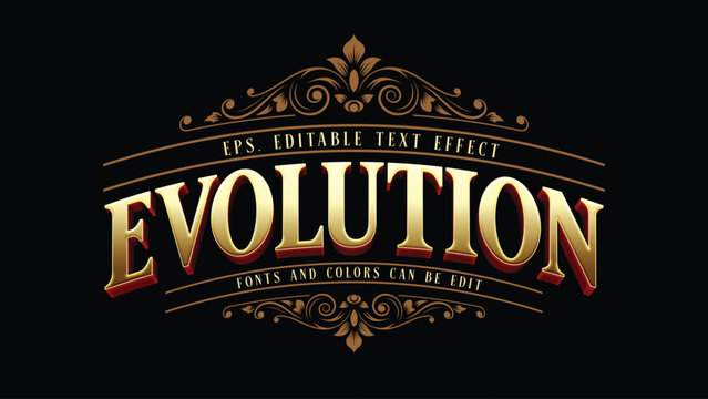 Victorian text effect, Decoration editable text style