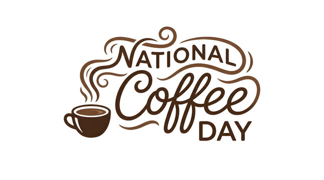 National coffee day brown icon