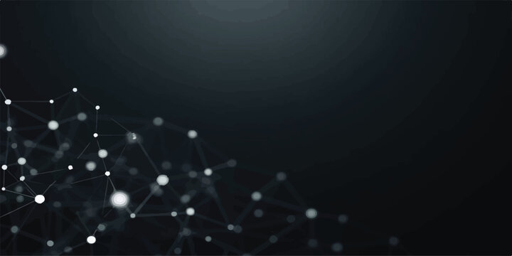 Abstract technology background with glowing network nodes and interlinked lines connection technology background abstract geometric connectivity structure information futuristic innovation