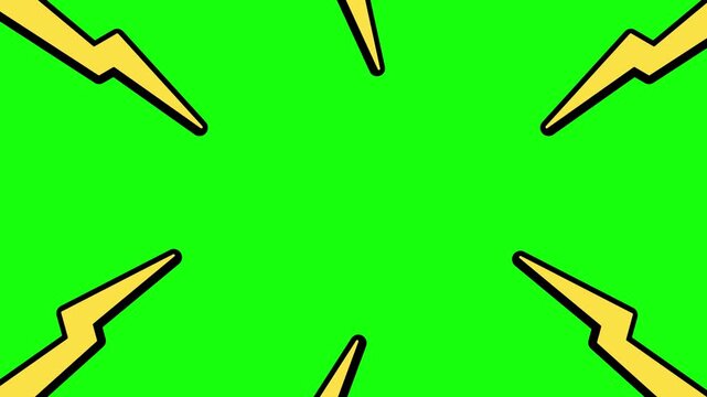 greenscreen comic lightning electric image