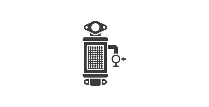 Diesel Particulate Filter Vector Icon