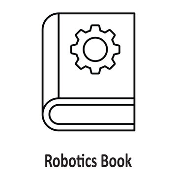 Robotics Book Vector Icon which can easily modify or edit