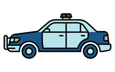 Police Car Hand Drawn Vector Illustration © Jaya
