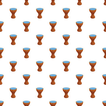 Middle eastern darbuka drum producing rhythmic music in a seamless repetitive pattern