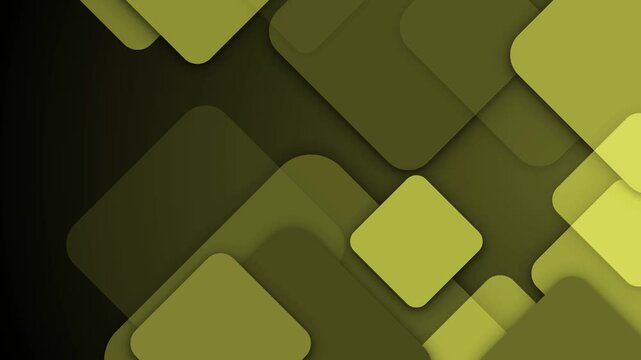 Abstract geometric background with overlapping rounded squares and soft shadows animation