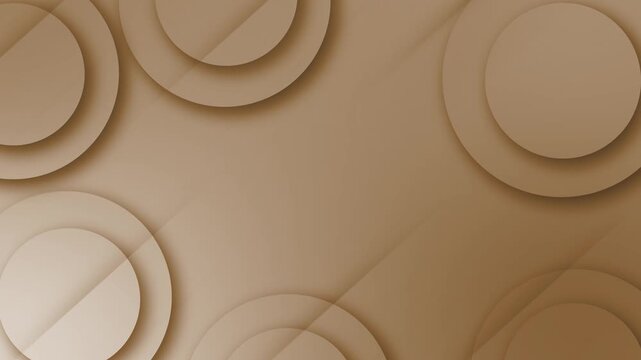 Minimal abstract background with soft overlapping paper circles and clean shadows animation