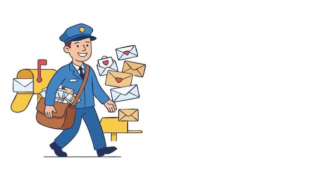 Mailman celebrates World Post Day with overflowing mailbag