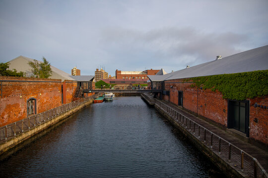 The Kanemori Red Brick Warehouse shopping complex in Hakodate, Hokkaido, Japan