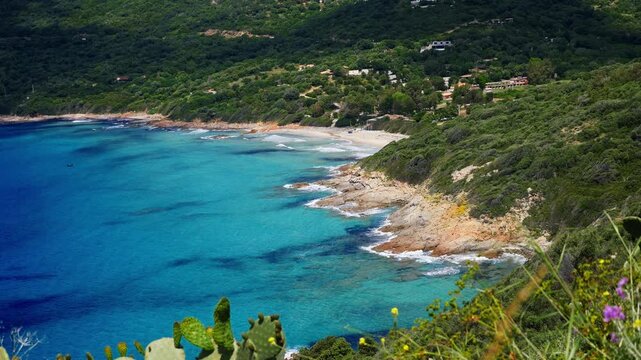 Korsika, Blick &uuml;ber das Meer bei Menasina.