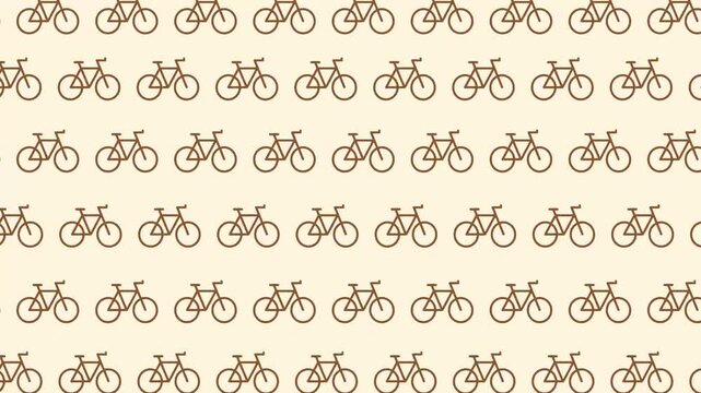 Seamless Bicycle Pattern Background Loopable Animation for Cycling Enthusiasts.